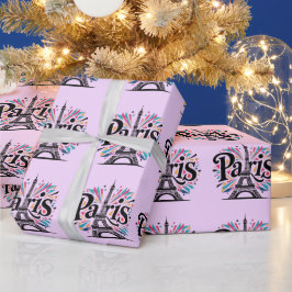 Stadt der Lichter: Kühne Pariser Typografie-Kunst Geschenkpapier