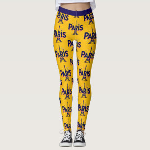 Stadt der Lichter: Kühne Pariser Typografie-Kunst Leggings