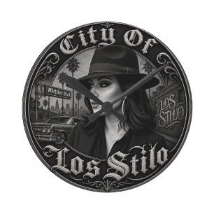 Stadt der Los Stilo Runde Wanduhr