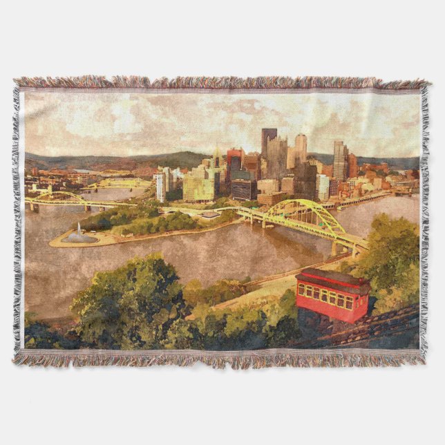Stadt der Pittsburgh-Wurfs-Decke Decke (Vorderseite)