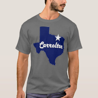 Stadt der Roll Texas Lone Staat Map Navy Blue T-Shirt