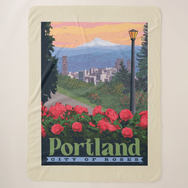 Stadt der Rose | Portland, Oregon Sherpadecke (Vorderseite)