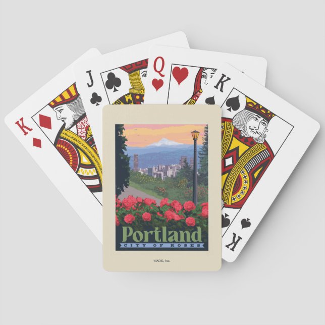 Stadt der Rose | Portland, Oregon Spielkarten (Rückseite)
