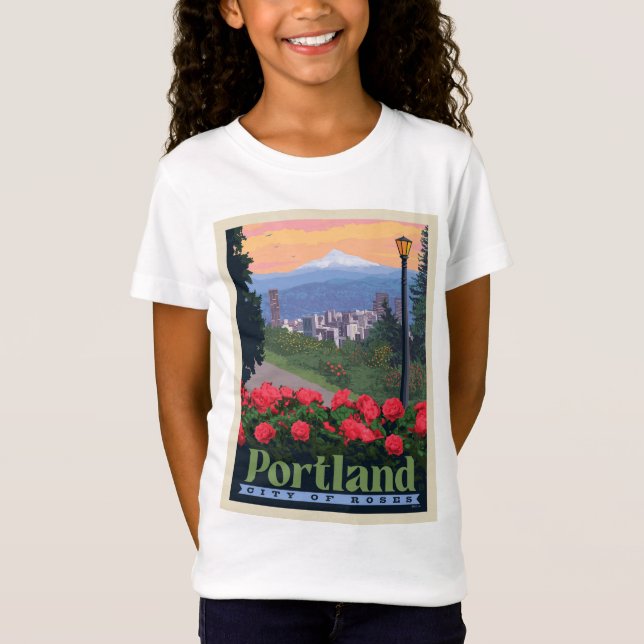 Stadt der Rose | Portland, Oregon T-Shirt (Vorderseite)