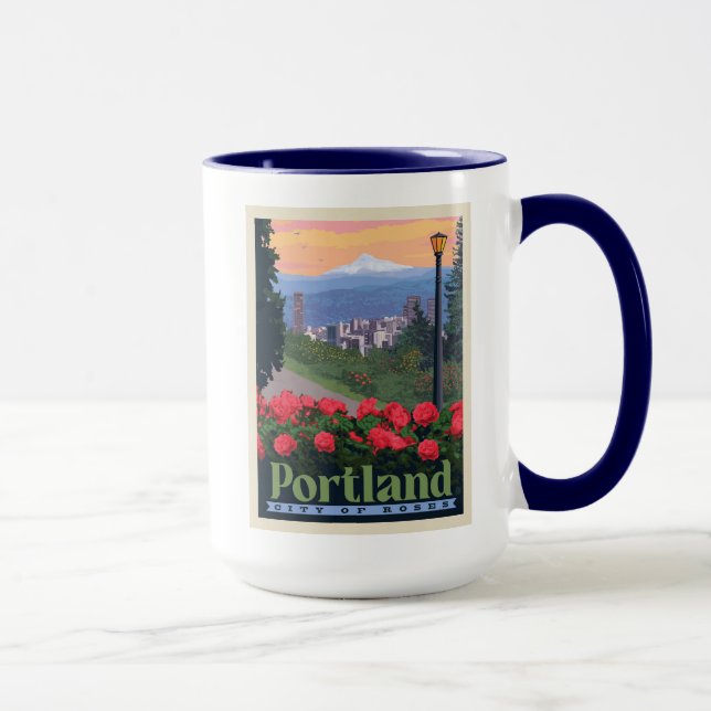 Stadt der Rose | Portland, Oregon Tasse (Rechts)
