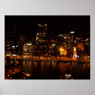 Stadt der Schwarzen und Gold Poster