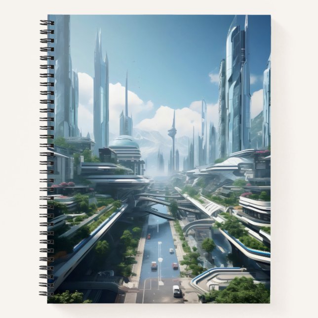 Stadt der Zukunft Notizbuch (Vorderseite)