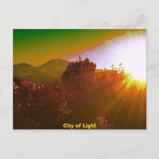 Stadt des Lichts Postkarte (Vorderseite)