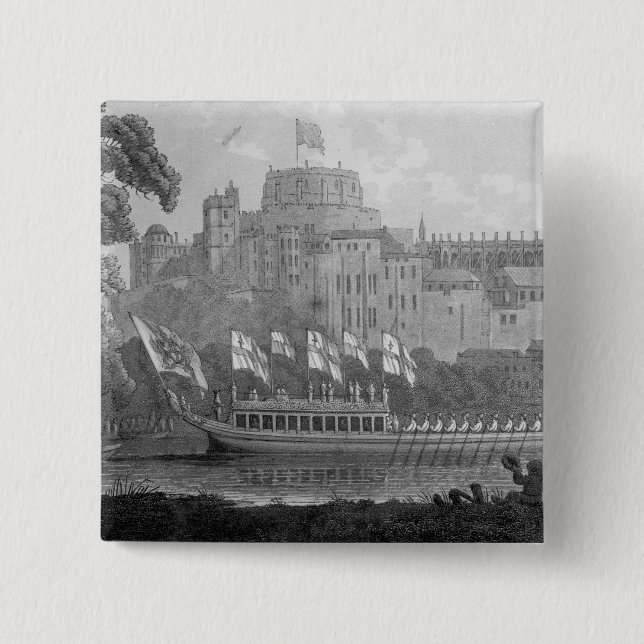 Stadt des London-Staats-Lastkahnes Button (Vorderseite)