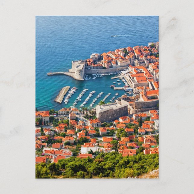 Stadt Dubrovnik von oben Postkarte (Vorderseite)