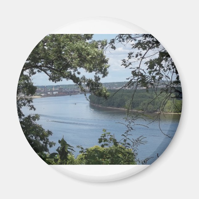 Stadt Dubuque, Iowa am Mississippi Magnet (Vorne)