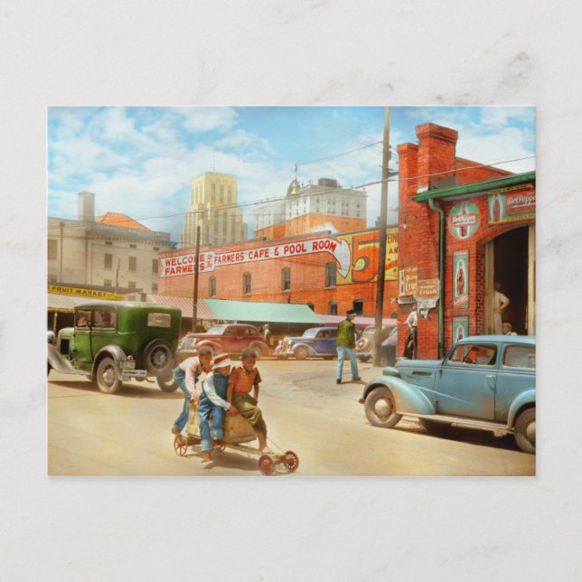 Stadt - Durham, NC - Kinder werden Kinder sein 194 Postkarte (Vorderseite)