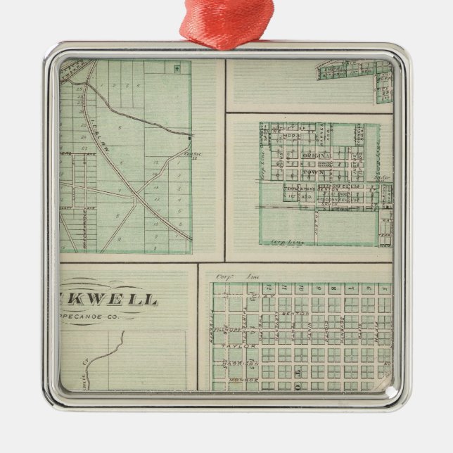 Stadt Fowler, Benton Co Ornament Aus Metall (Vorne)