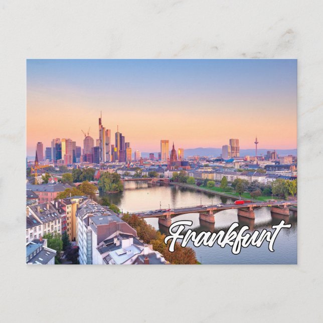 Stadt Frankfurt, Deutschland Postkarte (Vorderseite)