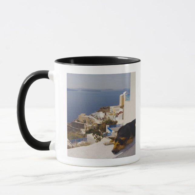 Stadt Griechenlands, Santorini Insel, Oia, Tasse (Links)
