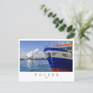 Stadt Hel, Küste, Polen, Polska, Postcard Postkarte