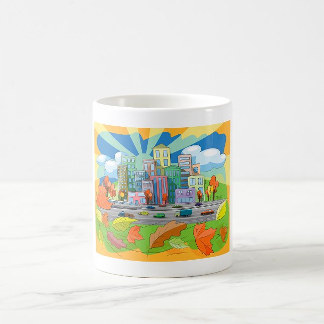 Stadt im Herbst Kaffeetasse (Von Creator hochgeladen)
