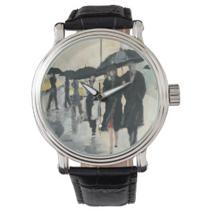 Stadt im Regen Armbanduhr