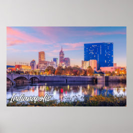 Stadt Indianapolis, Indiana, Vereinigte Staaten Poster