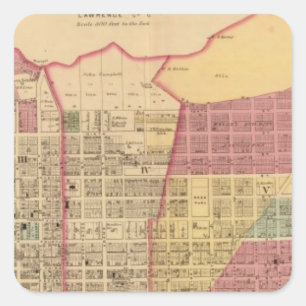 Stadt Ironton mit Proctorsville Quadratischer Aufkleber