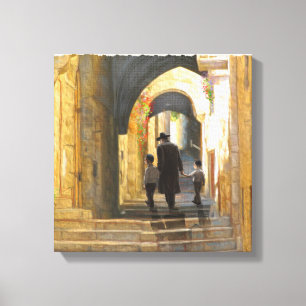 Stadt-Israel-Malerei-Landschaft Jerusalems alte Leinwanddruck