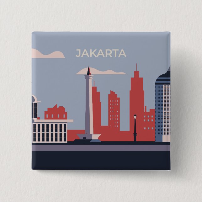 Stadt Jakarta Button (Vorderseite)
