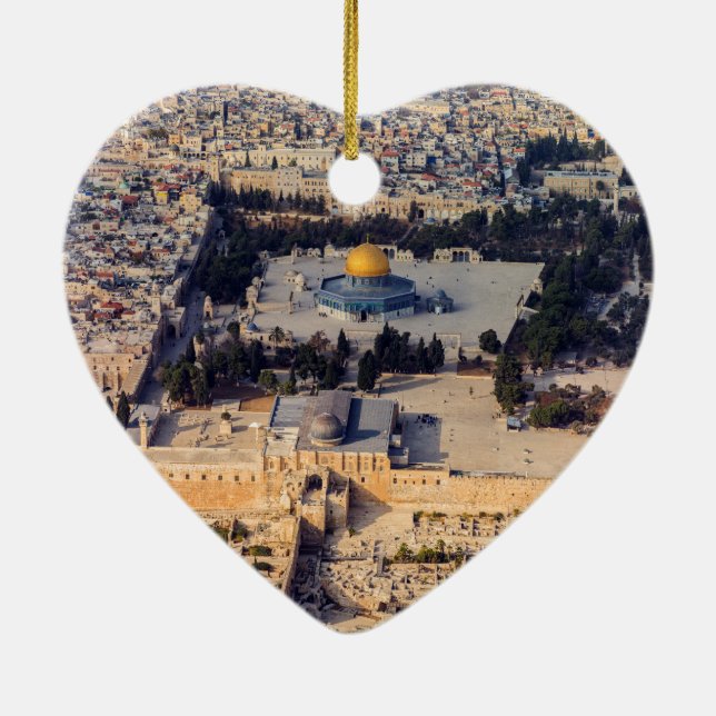 Stadt-Jerusalem-Haube des Tempelbergs alte des Keramik Ornament (Hinten)