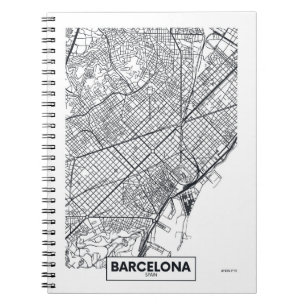 Stadt-Karte Barcelonas, Spanien Notizblock