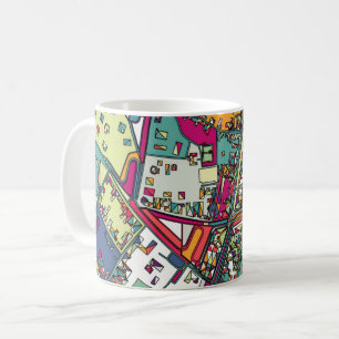 Stadt-Karte Budapests, Ungarn Kaffeetasse