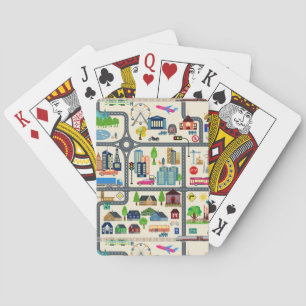 Stadt-Karten-Muster Spielkarten