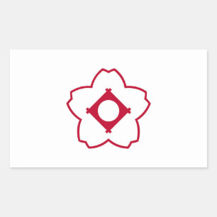 Stadt Kasugai Flagge Aichi Präfektur Japan Symbol Rechteckiger Aufkleber