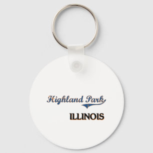 Stadt-Klassiker Highland Park Illinois Schlüsselanhänger