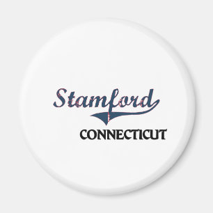 Stadt-Klassiker Stamfords Connecticut Magnet