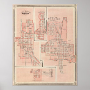 Stadt Kokomo, Howard Co mit Marion Poster