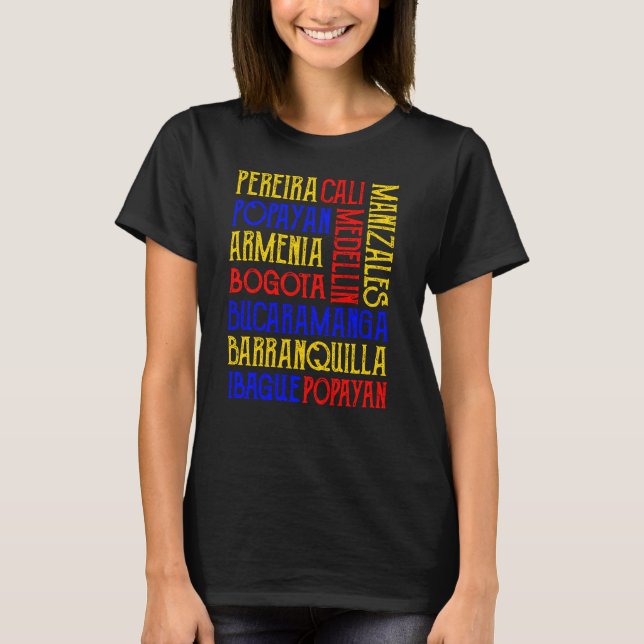 Stadt Kolumbien T-Shirt (Vorderseite)