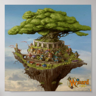 Stadt-Konzept-Plakat des Zauberer-Wizard101 Poster