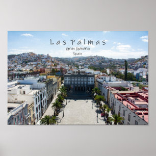 Stadt Las Palmas in Spanien Poster