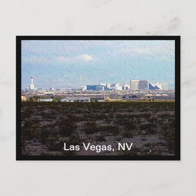 Stadt Las Vegas Postkarte (Vorderseite)