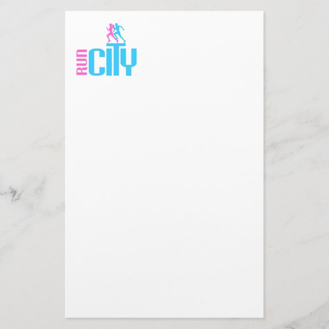 Stadt laufen briefpapier (Vorderseite)