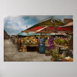 Stadt - Lexington-Markt, Baltimore, Maryland 1890 Poster
