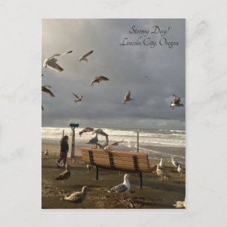 Stadt Lincoln, Oregon Feiertagspostkarte