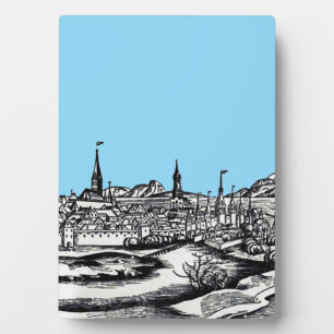 Stadt Lübeck in Norddeutschland Fotoplatte