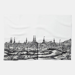 Stadt Lübeck in Norddeutschland Geschirrtuch