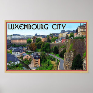 Stadt Luxemburg Poster