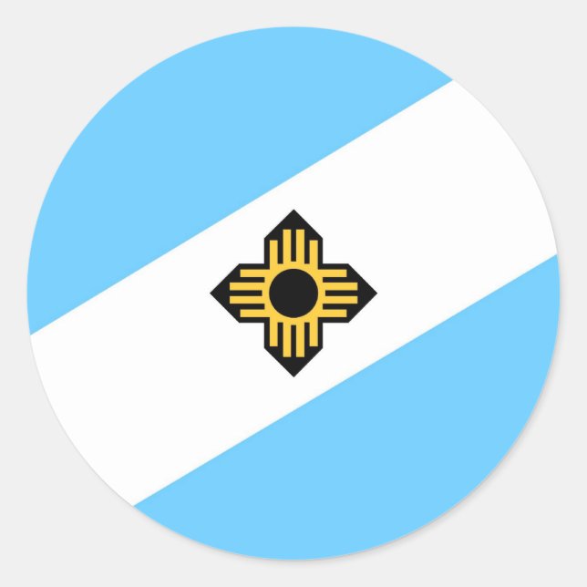 Stadt Madison Flagge Wisconsin Staat Amerika Land Runder Aufkleber (Vorderseite)