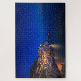 Stadt Manarola im Cinque Terre im Abend