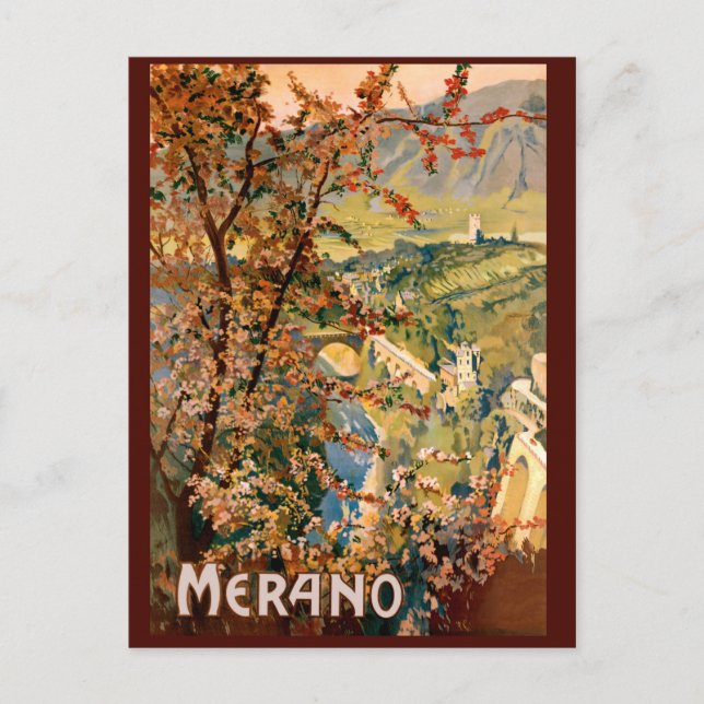 Stadt Meran, Italien Postkarte (Vorderseite)