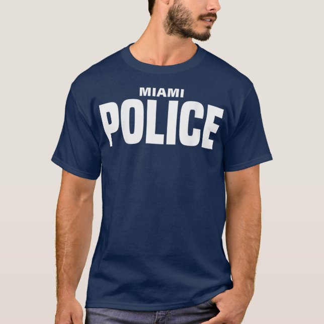 Stadt Miami Polizeibeamte Florida Policeman T-Shirt (Vorderseite)