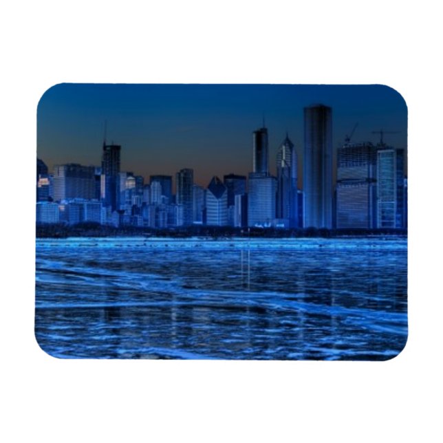 Stadt mit breiten Schultern und See Michigan Magnet (Horizontal)