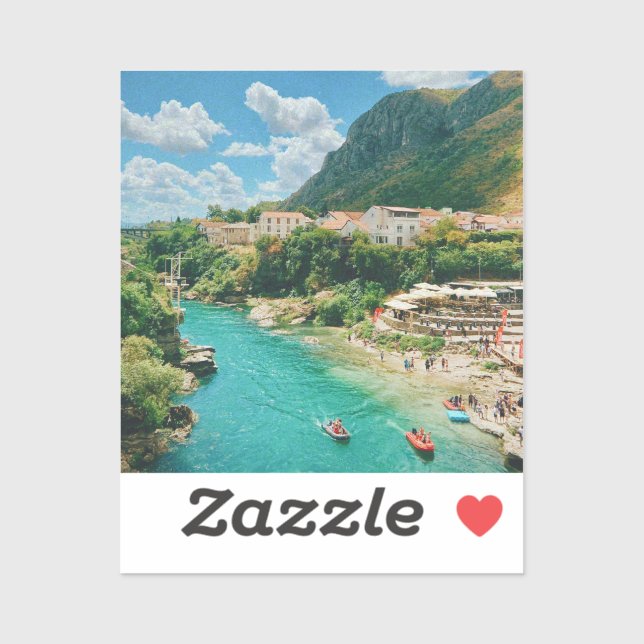 Stadt Mostar - Bosnien und Herzegowina Aufkleber (Blatt)